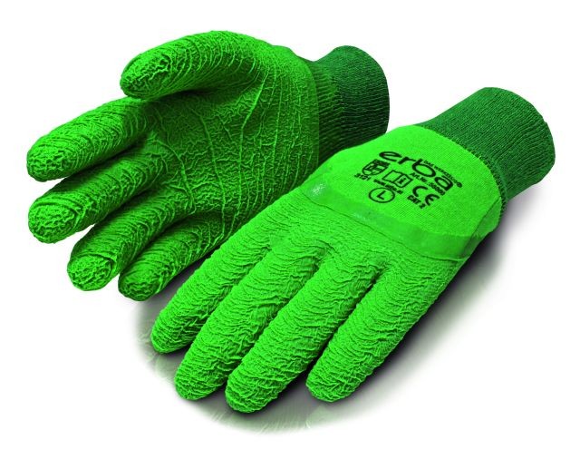 Zahradní rukavice bavlněné potažené latexem, velikost M