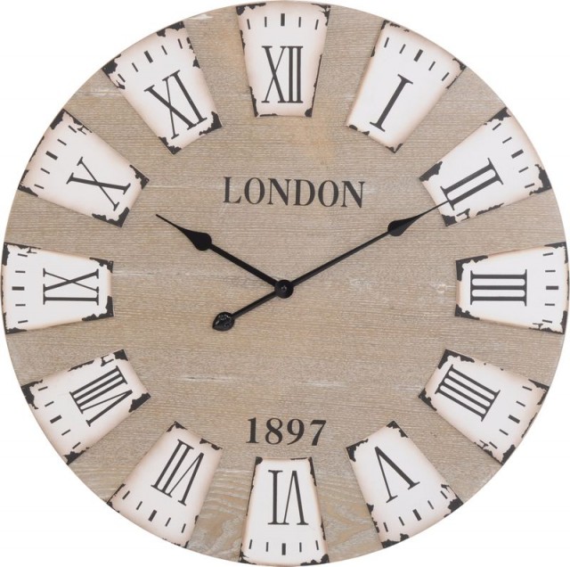Nástěnné hodiny, 70x4 cm, dřevěné