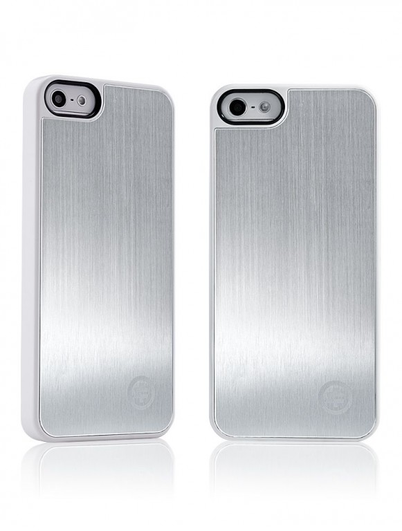 Kryt / obal s broušenýn hliníkem pro iPhone 5 bílá